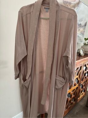 Amazon Essentials Pink Waffle Knit Robe Size XXL